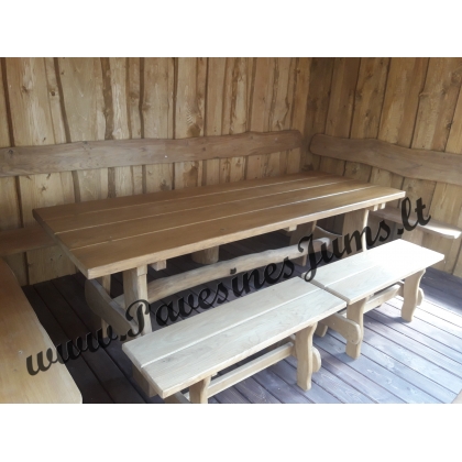 Mediniai stalai, suolai, Lauko baldai: B Nr.2